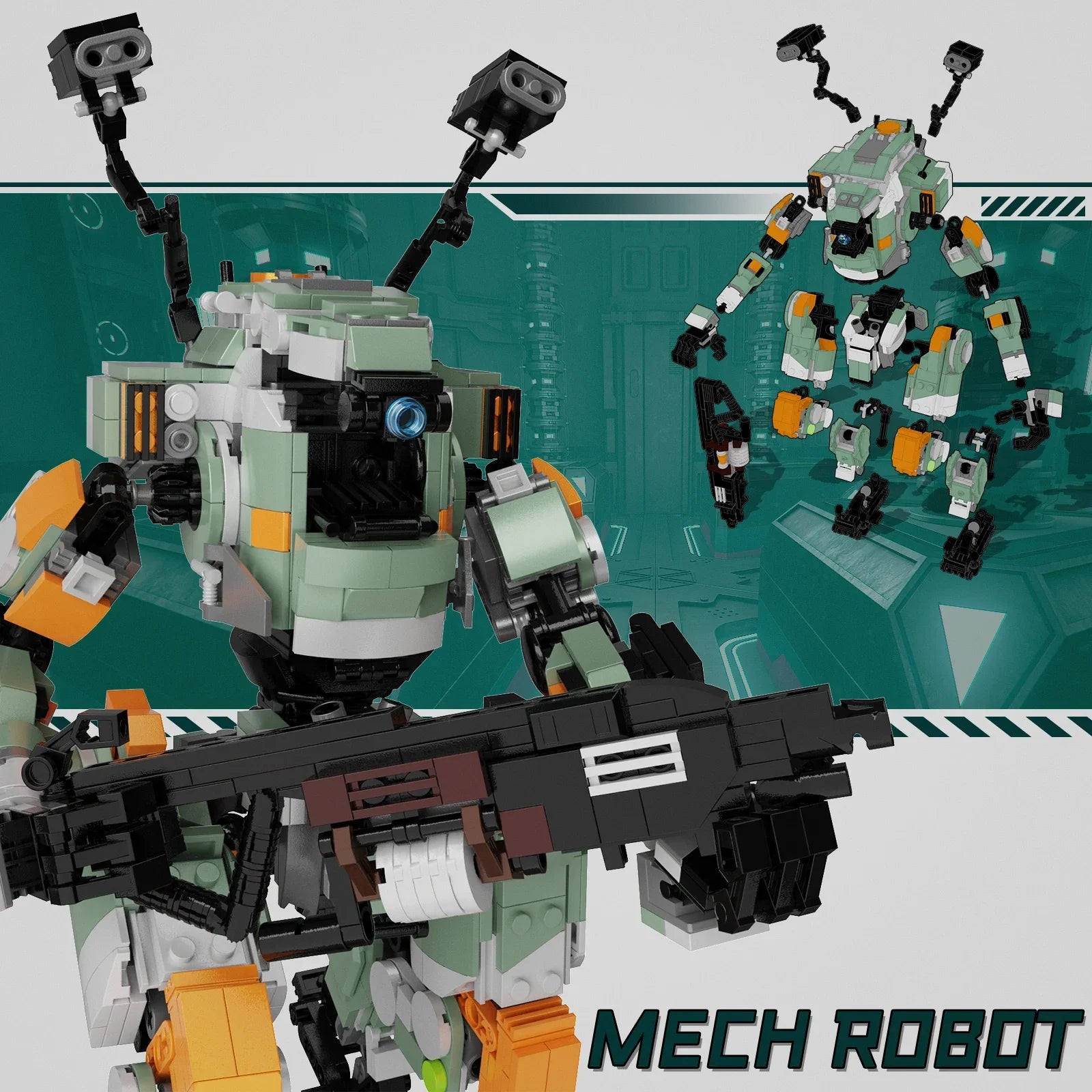 530PCS Titanfalls BT-7274 Vanguard Mecha Building Blocks