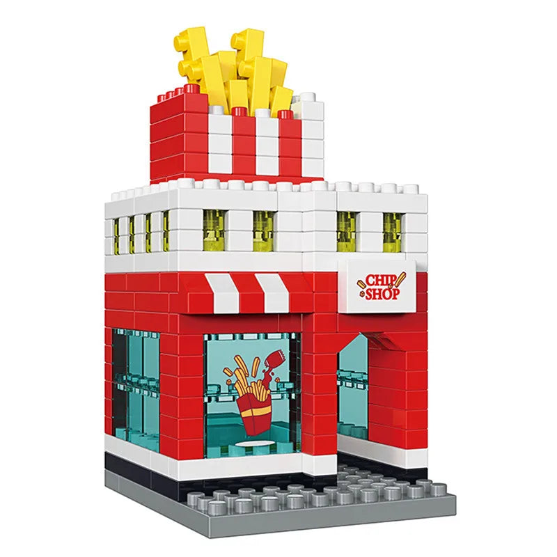 300PCS House Building Mini Blocks City and Shop