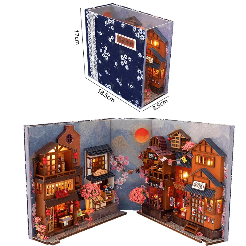 DIY Wooden BookNook Shelf Dollhouse  World Street