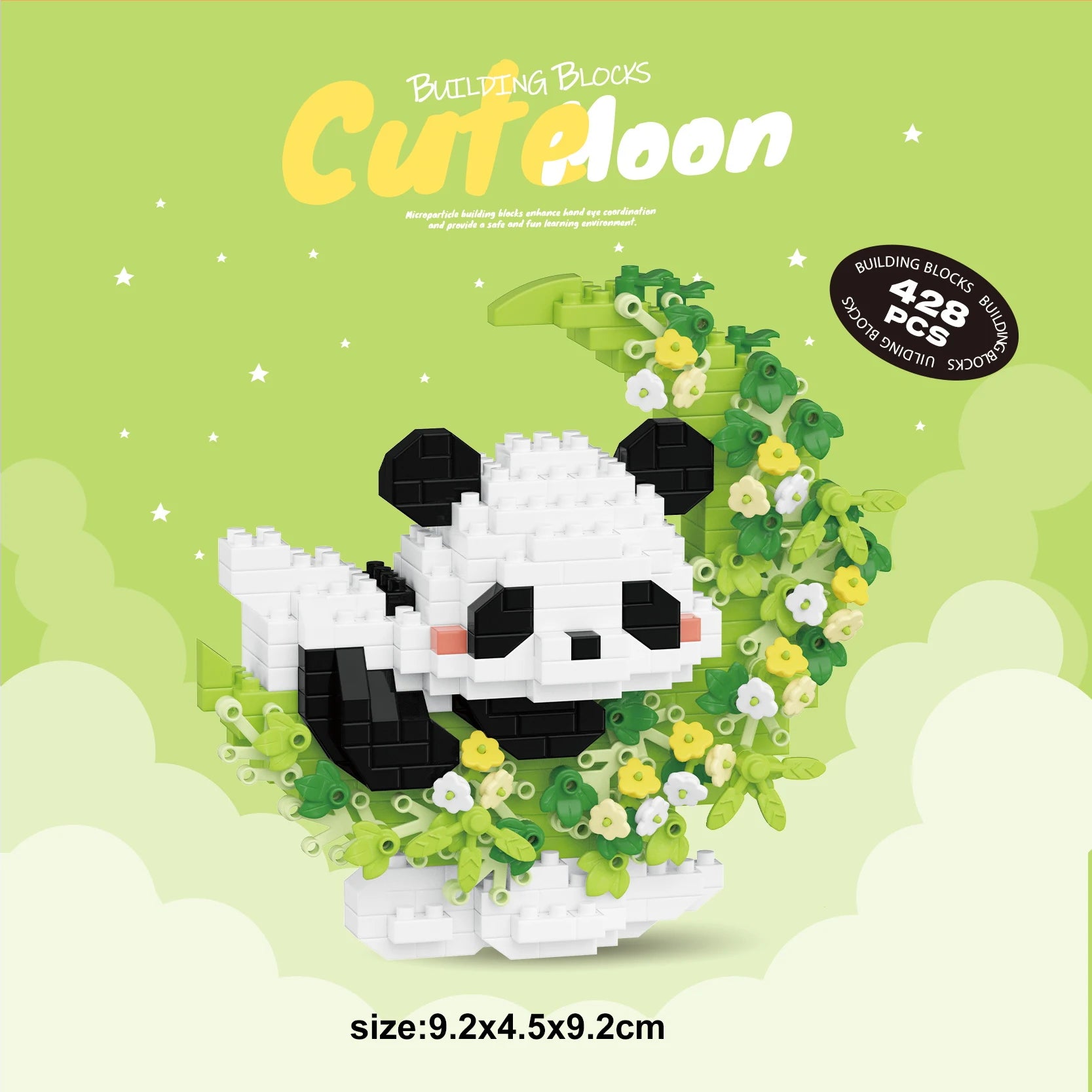 Mini Dog Cat panda raccoon Cute Pet Small Building Block Model Series