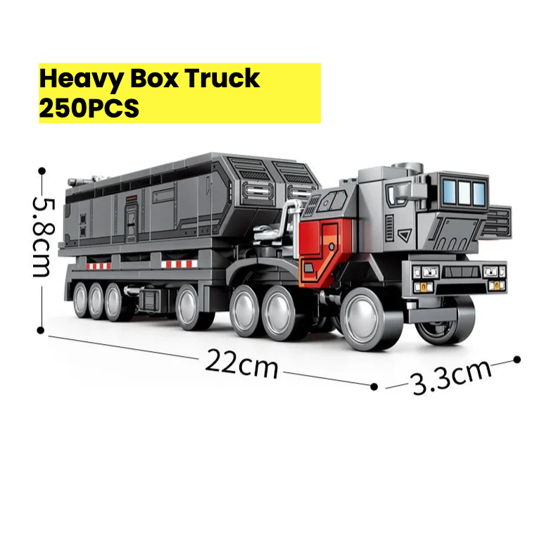 250PCS Heavy Engineering Transportation Truck Model Building Blocks