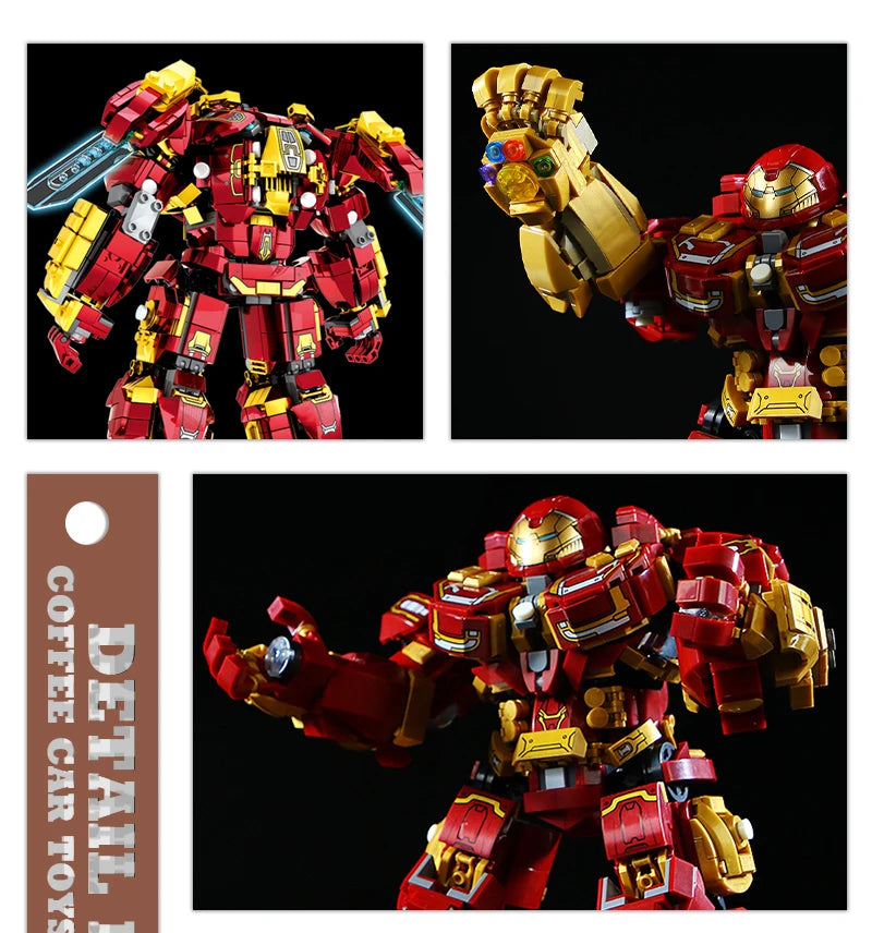 650PCS Ironman Hulkbuster Robot MOC Bricks