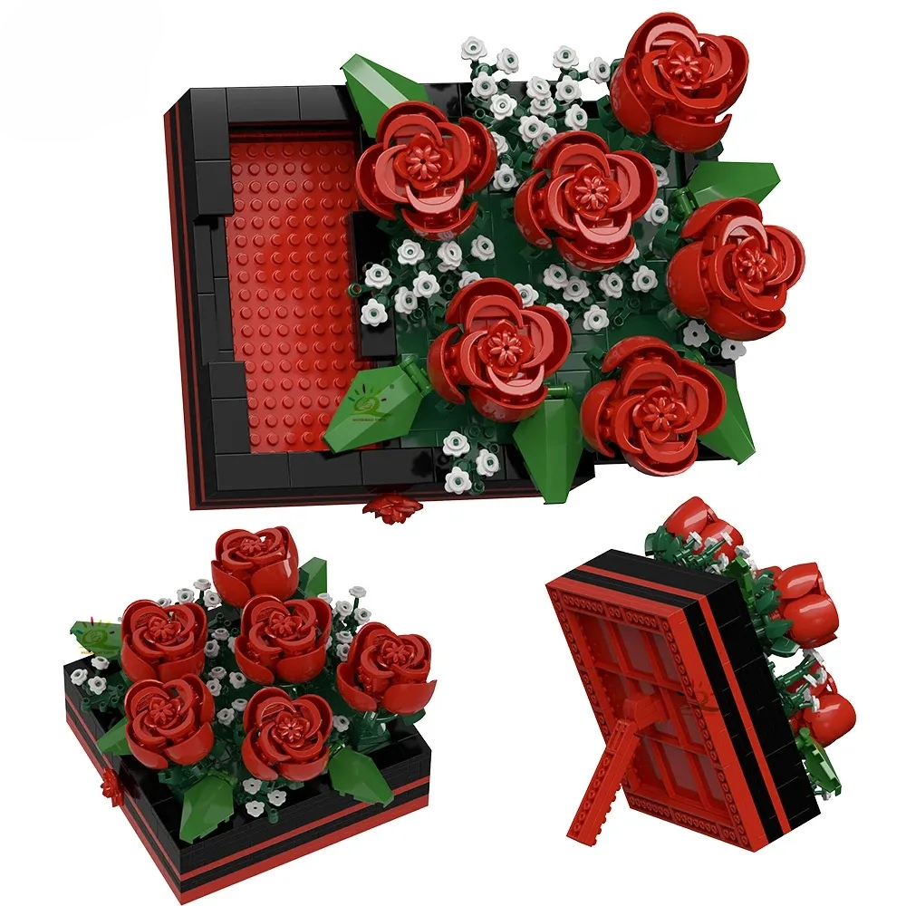 600 PCS Floral Bricks in Photo Frame