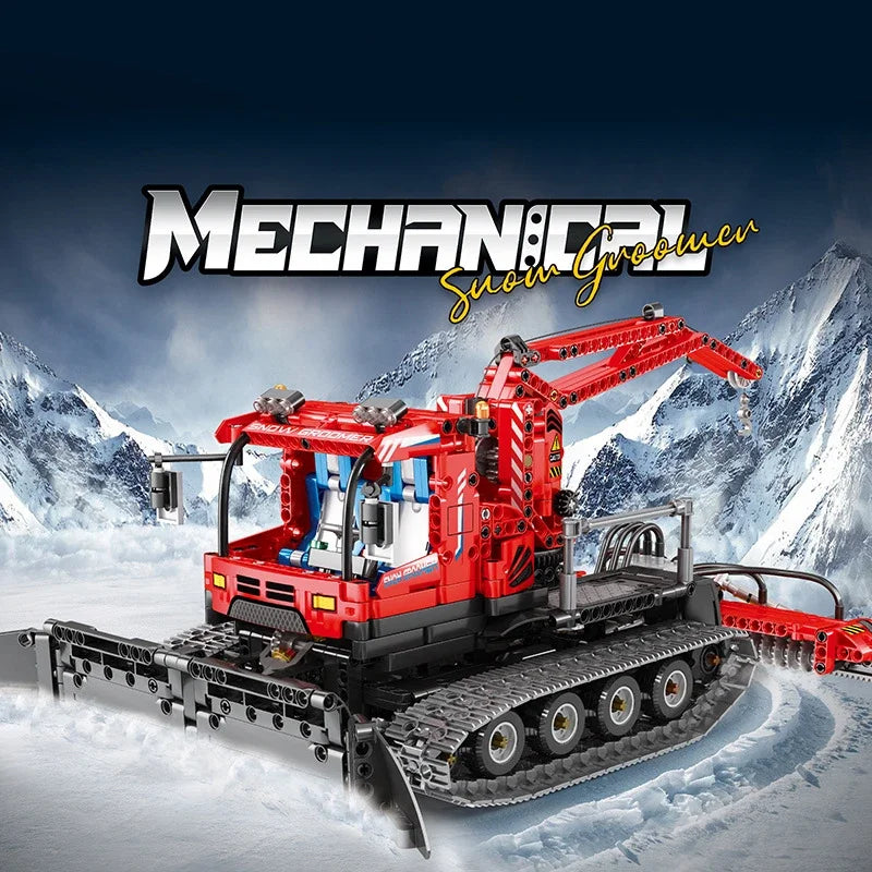 Technic Snow Groomer Building Blocks with Remote Control