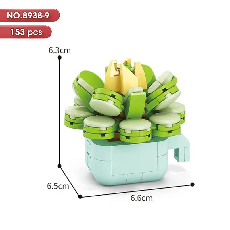 100PCS 10cm Mini Flowers Desert Succulent Collection Potted Plants