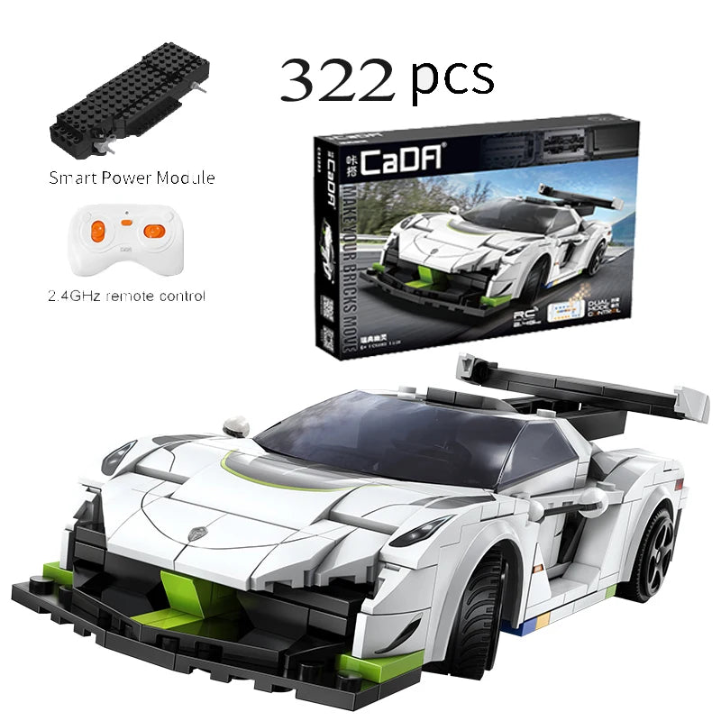 Racing Car Bricks with Toys support Scratch Programming