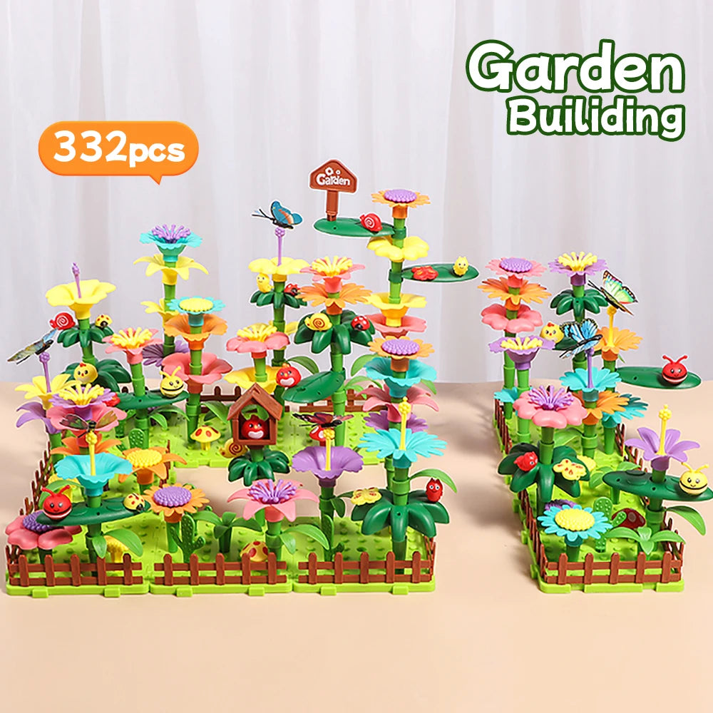 224 Piece Flower Garden Building Toy for Preschoolers