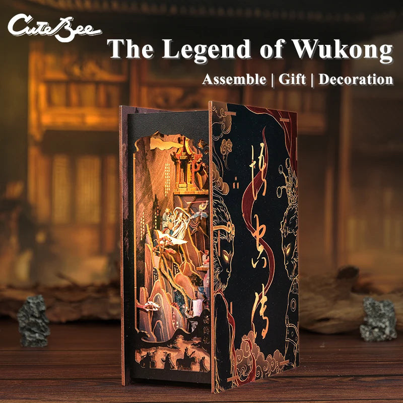 Wooden 3D Puzzle DIY Book Nook Kit Miniature Mystery Thriller