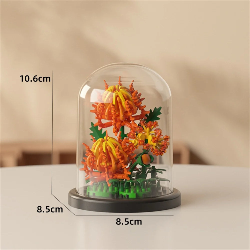 150PCS Mini-Flower Bricks with Cover