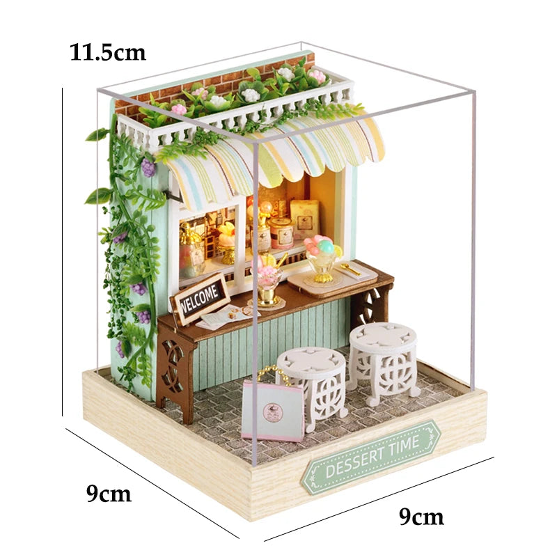 Miniature DIY Doll House Streetshouse 3D Puzzle Building Assembly Kit