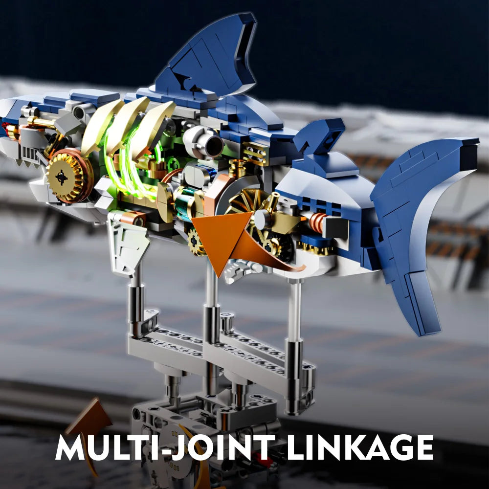 687pcs Mechanical Shark and Sea Life Building Set