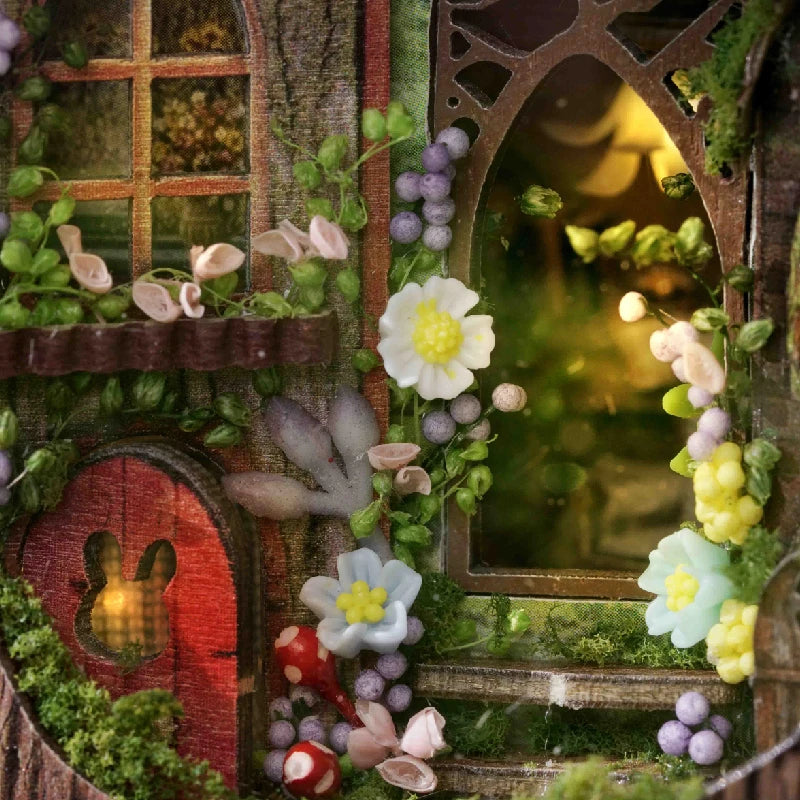 DIY Miniature Doll House Wooden Puzzle Bookstore/Bakery/Forest