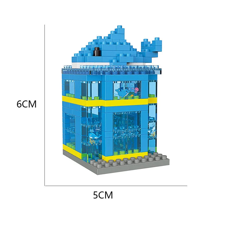300PCS House Building Mini Blocks City and Shop