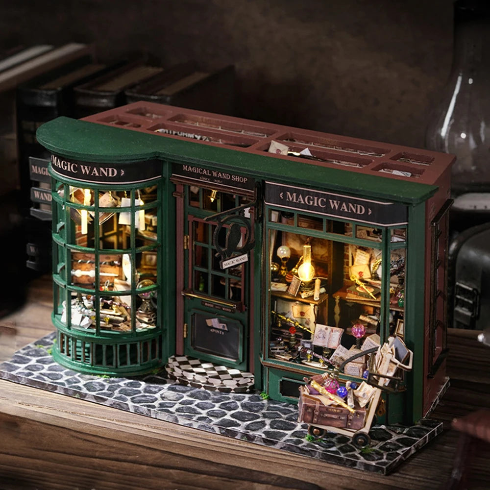 DIY Wooden Retron Magic Ward Dollhouse Miniature Doll House Kit