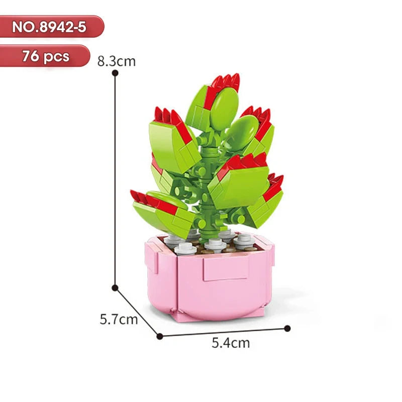 100PCS 10cm Mini Flowers Desert Succulent Collection Potted Plants