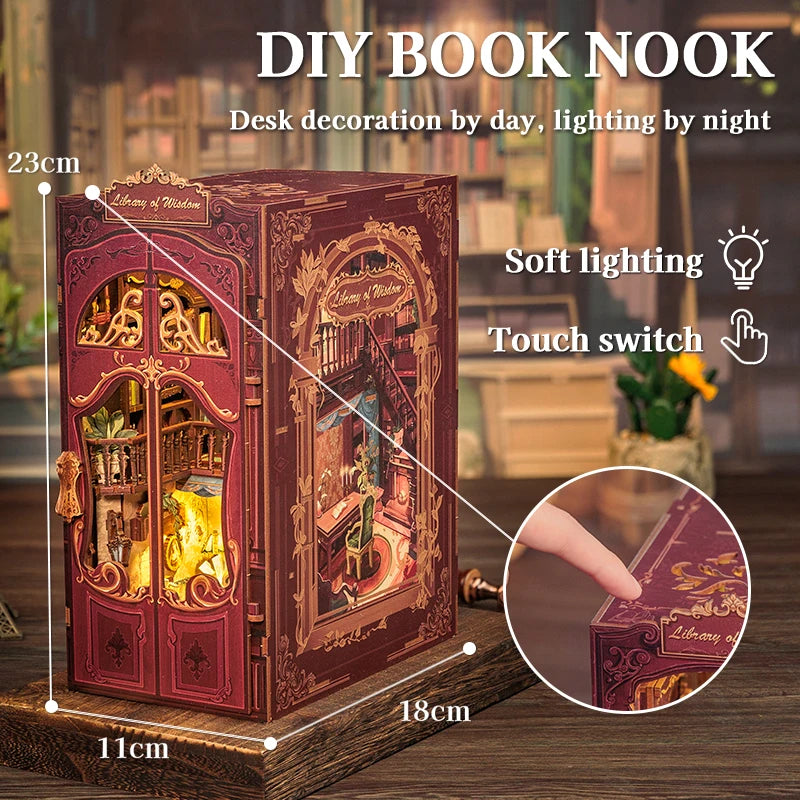 Wooden 3D Puzzle DIY Book Nook Kit Miniature Mystery Thriller