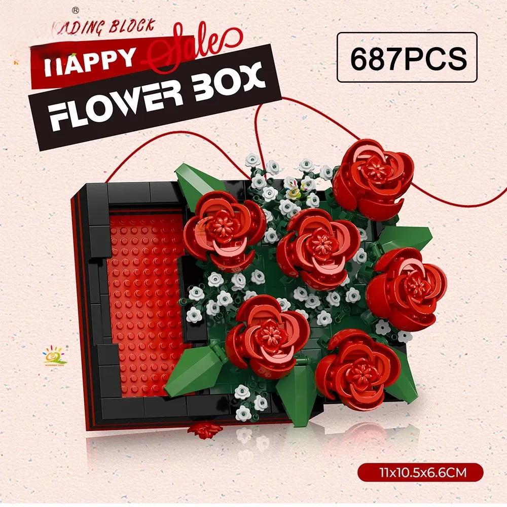 600 PCS Floral Bricks in Photo Frame