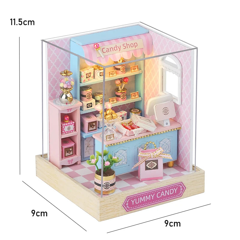 Miniature DIY Doll House Streetshouse 3D Puzzle Building Assembly Kit