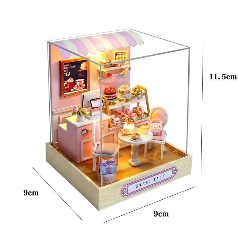 Miniature DIY Doll House Streetshouse 3D Puzzle Building Assembly Kit