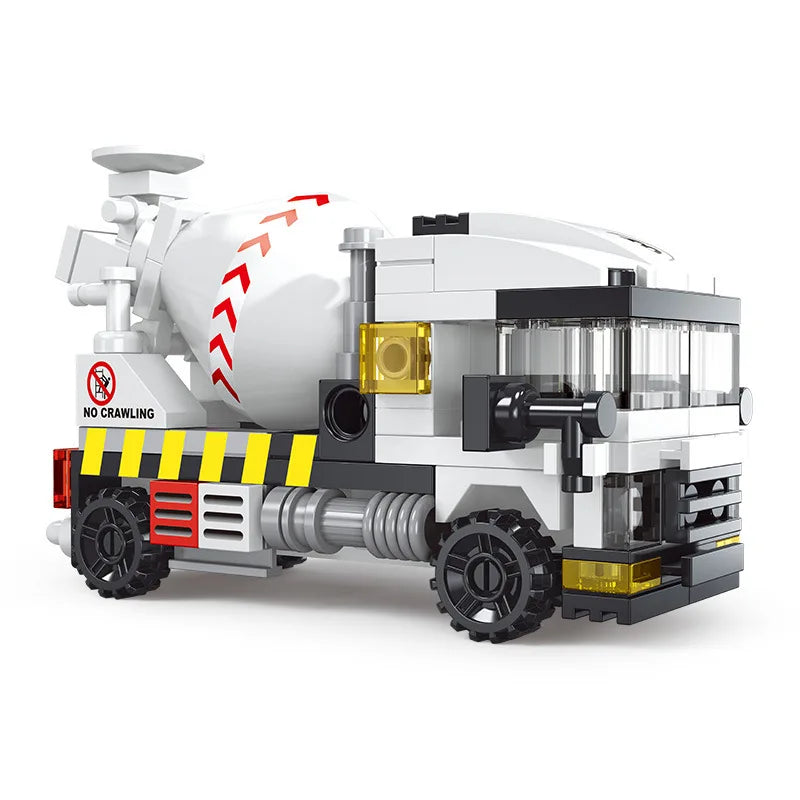 150PCS 6in1 Mini Heavy Engineering Cement Mixer Engineering Bricks