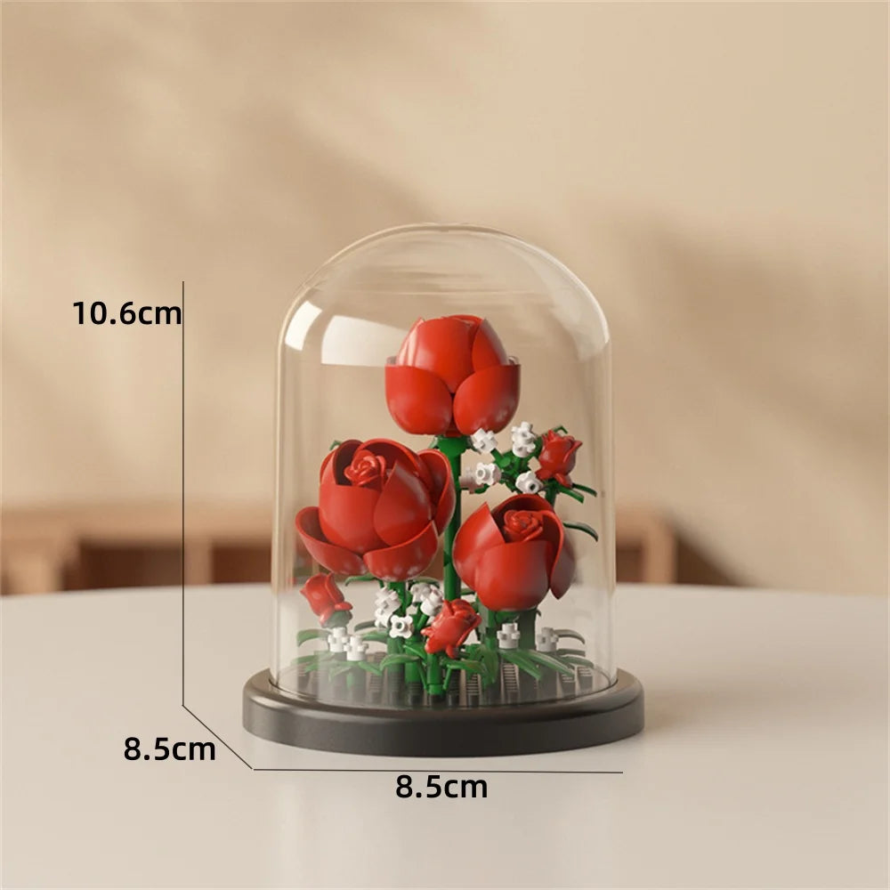 150PCS Mini-Flower Bricks with Cover