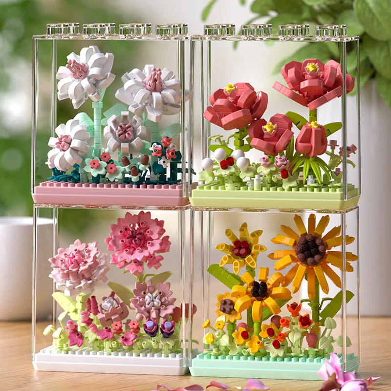 Mini Bricks Dream Flower Box Everlasting Flower Series Desktop